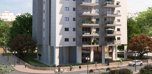 פרויקט פינוי בינוי פוזננסקי ראשון לציון חברת שמשון זליג / הדמיה: טוטם הדמיות